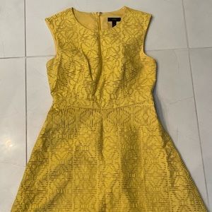 Yellow Jcrew Textured Eyelet Dress